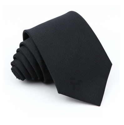 Kravata bez vzoru černá