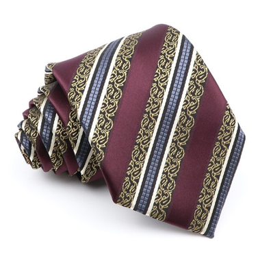 Kravata se vzorem fialový ornament