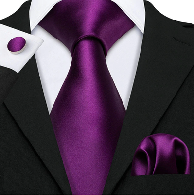 Manžetové knoflíčky s kravatou fialová - Aiglé