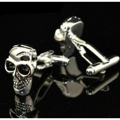 Manžetové knoflíčky lebka - skeleton